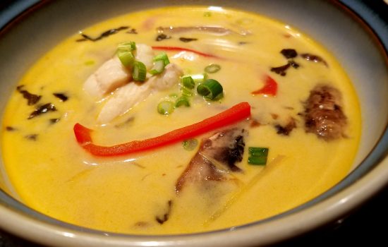 Tom Kha Pla – Thai Coconut Milk Soup With Fish (Red Chili Version)