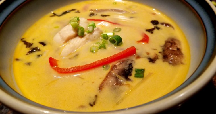 Tom Kha Pla – Thai Coconut Milk Soup With Fish (Red Chili Version)