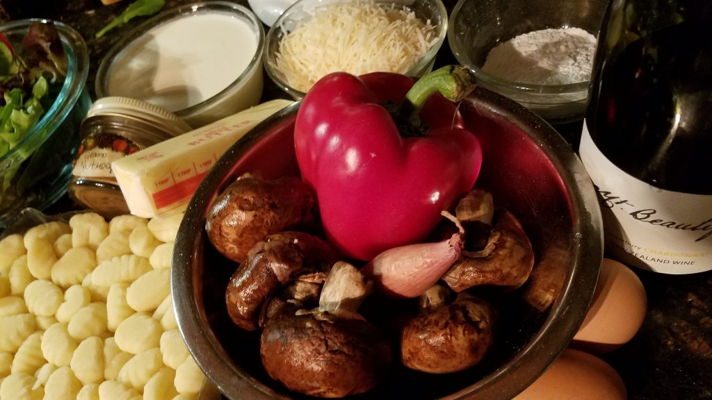 Gnocchi in Nutmeg Al Fredo with Mushrooms