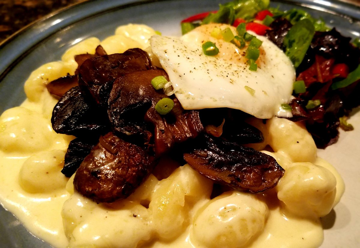 Gnocchi in Nutmeg Al Fredo with Mushrooms