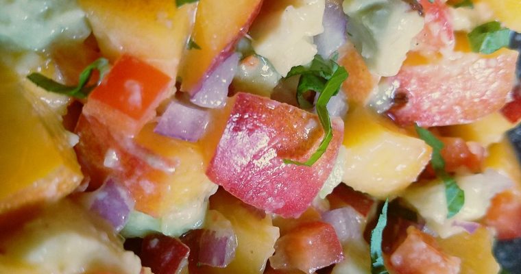 Ginger, Nectarine and Avocado Salsa with Pineapple and Thai Basil