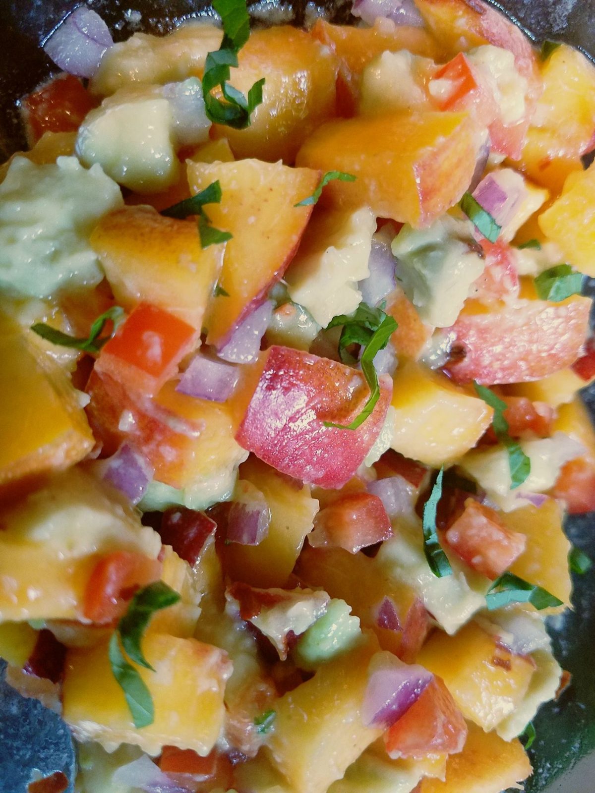 Ginger, Nectarine and Avocado Salsa with Pineapple and Thai Basil