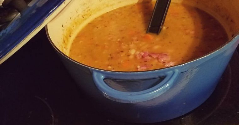 Ham and Bean Soup with Homemade Bread